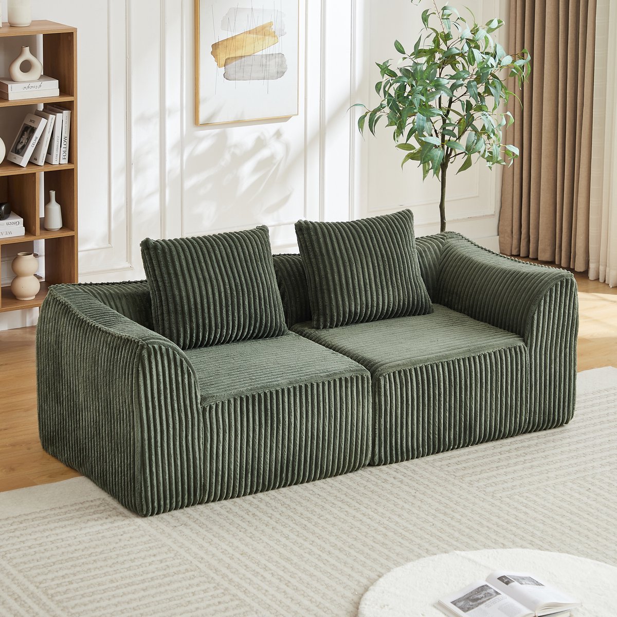 FloraGrace Modulaire Zitbank - Gebogen Design En Extra Brede Zitvlakken - Voor Woonkamer O