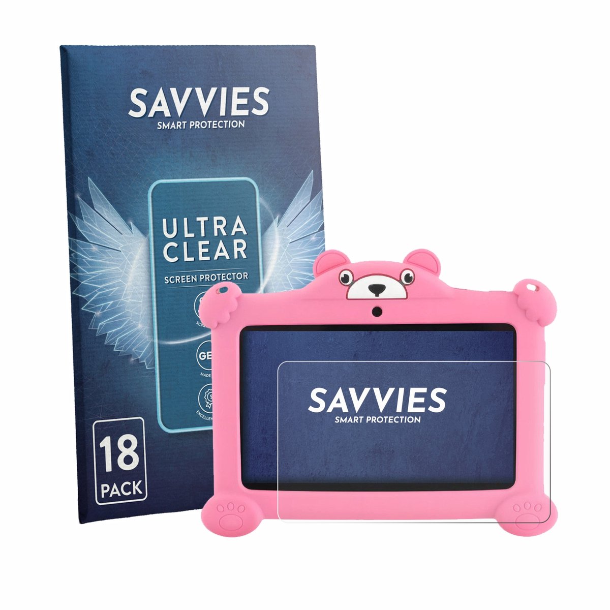 Savvies - Screenprotector voor LETSGOSPT C88 7" - Folie Beschermfolie transparant 18 Stuks