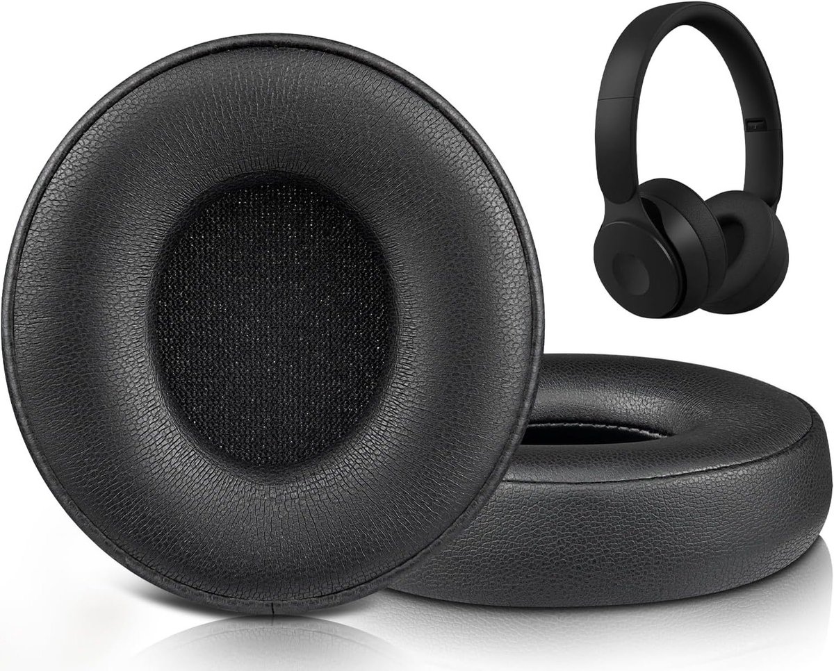 Vervangende Oorkussens voor Draadloze Noise Cancelling Hoofdtelefoon, Zacht Eiwitleer en Comfortabele Oorkussens voor Beats Solo Pro