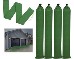 Set van 4 Waterdichte Zandzakken voor Overstromingen, Lange Canvas Zandzakken voor Garages, Deuren en Ramen, Ideaal als Waterbarrière en Bescherming tegen Wateroverlast