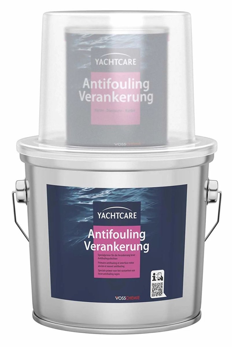 YACHTCARE Antifouling Verankerung 2,25 Liter Wit - 2-Componenten Primer voor Antifouling Op Besteande Laag, Voor Zelfpolierende en Harde Antifouling, Verankerende Grondverf voor Botenbodems