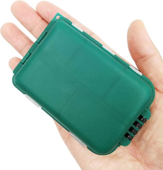 Compacte Waterdichte Visdoos met 10 Compartimenten voor Haken, Aas en Loodjes - Ideaal voor Vissers en Outdoor Activiteiten van Merkloos — afbeelding 4