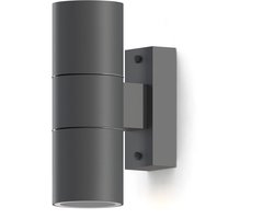 Calex Wandlamp Up & Downlight Turin - 2x GU10 - IP54 Water- en Stofbestendig - Geschikt voor Binnen en Buiten - Eenvoudige installatie - Cilinder - Antraciet