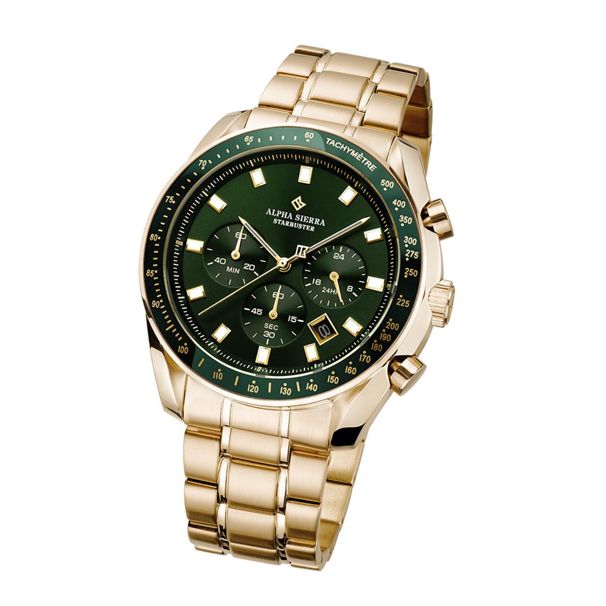 Alpha Sierra - Heren Horloge Starbuster - Goud