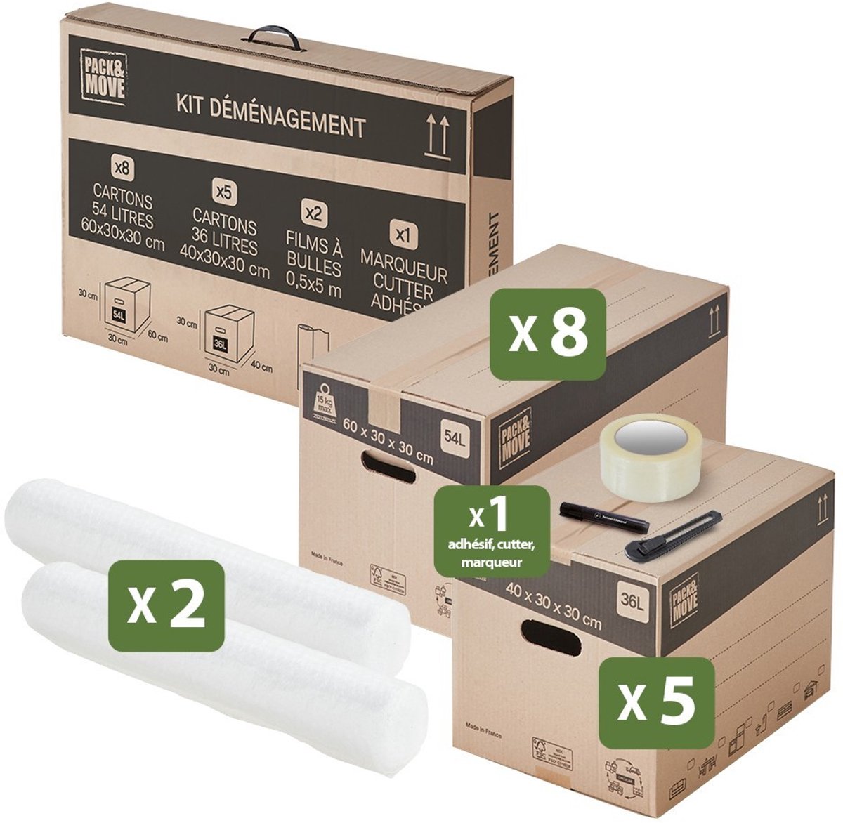 Pack and Move - Verhuispakket T1/T2 Compleet - Eenvoudig Transport