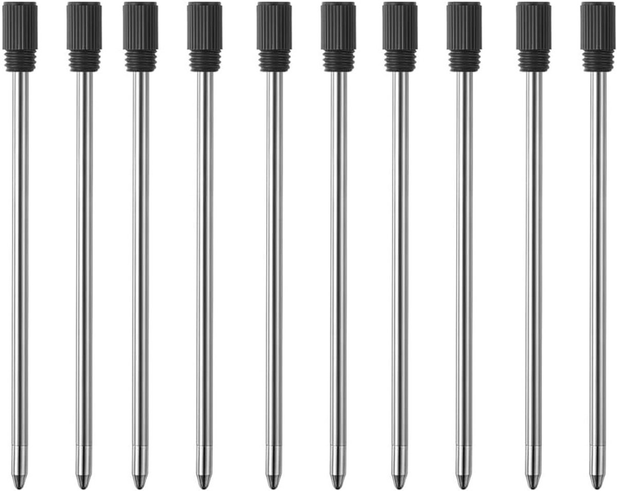 10 Vervangbare Balpen Navullingen, 0.7mm Zwarte Inkt, Soepele Schrijfervaring voor School en Kantoor Benodigdheden
