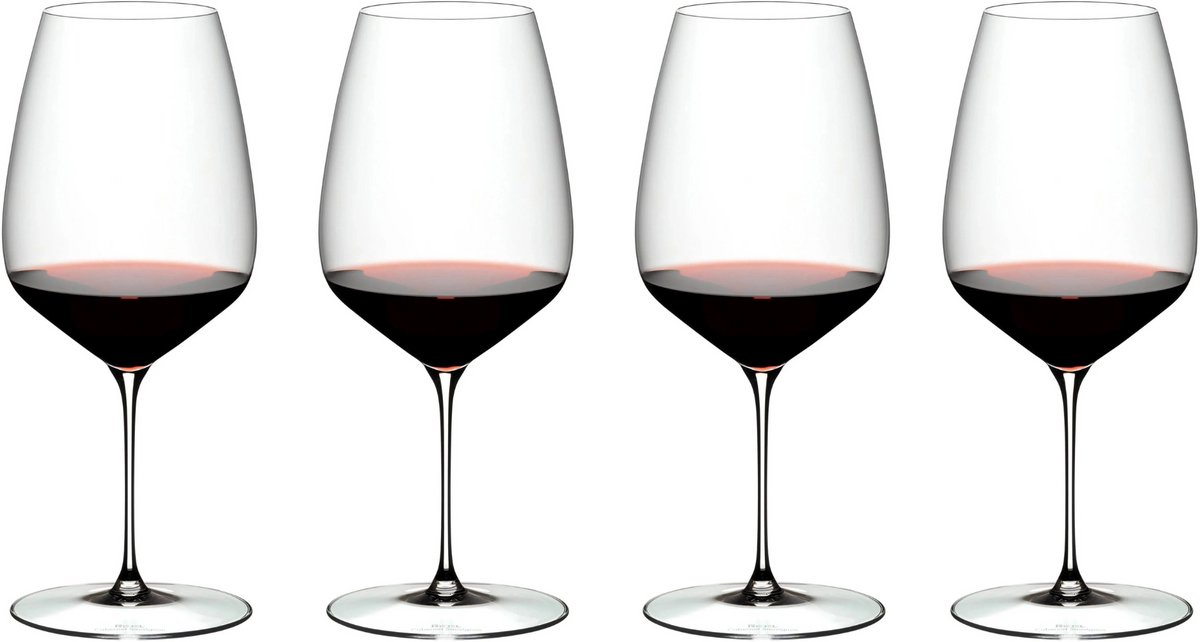 Riedel Wijnglazenset - Rode Wijnglazen - Veloce - Cabernet Sauvignon / Merlot - 829 ml - 4 Stuks
