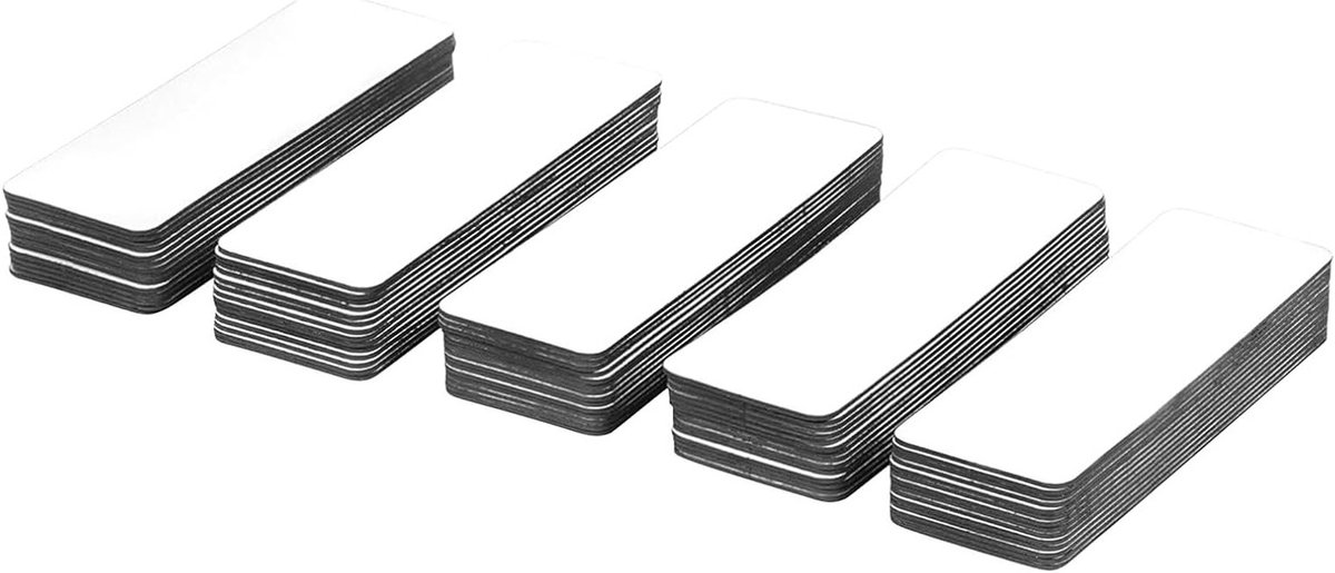Set van 54 Zelfklevende Magnetische Strips - 80 x 30 mm, Herbruikbare Magnetische Labels voor Whiteboards en Koelkasten, Ideaal voor Organisatie en Creatieve Projecten