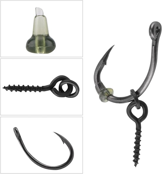 Karpervissen Ronnie Rig Haak Aas Set, Vissen Haken, Karpervissen Accessoire, Eenvoudige Verbinding met Haken, Stoppers voor Karpervissen Accessoires van Merkloos — afbeelding 4