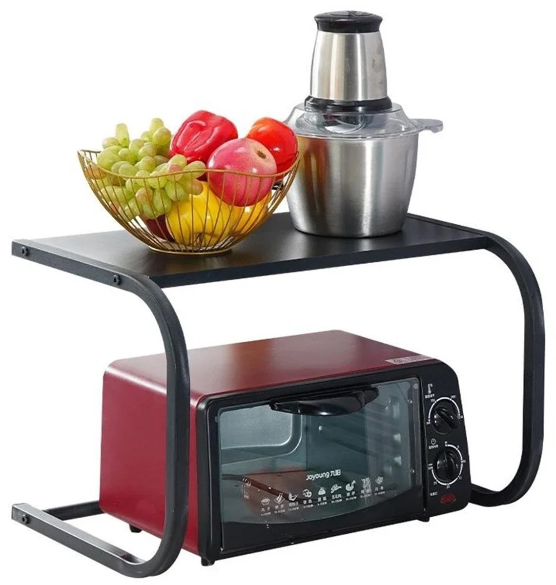 NordHaus Magnetron Rek - Keukenrek Aanrecht - Aanrecht Organizer - Extra Opbergruimte - 55x35x35 cm Zwart