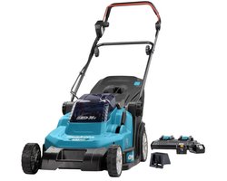 Makita - DLM432PT2 - 2x 18V - accu - grasmaaier - set - incl. 2x 5.0 Ah accu en duolader