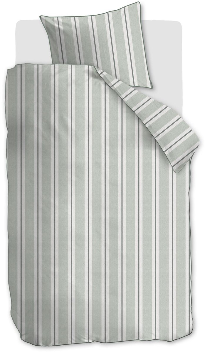Rivièra Maison Silvan dekbedovertrek - Eenpersoons - 140 x 200/220 cm - Groen
