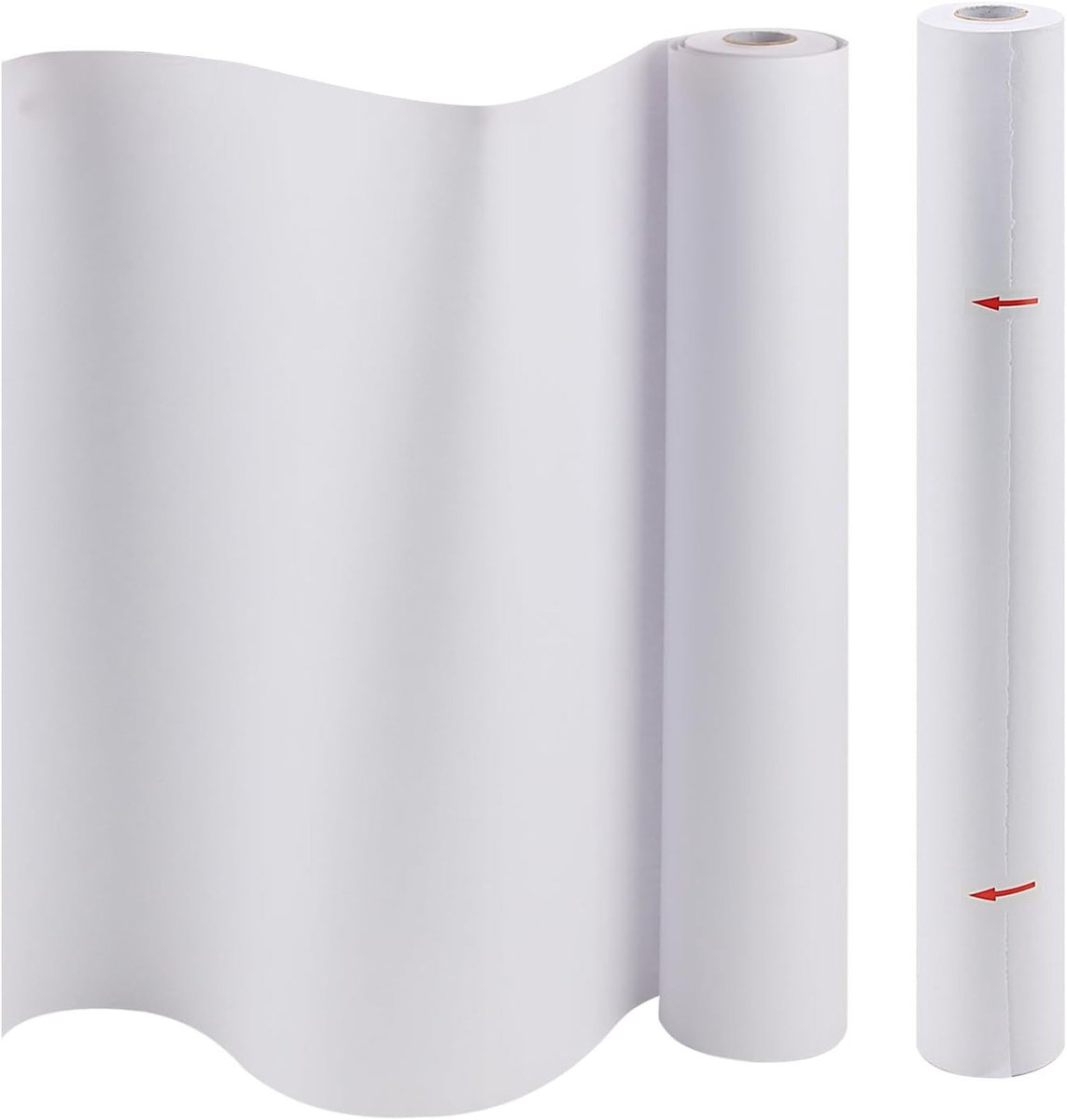 2 Stuks Witte Tekenpapier Rol 44cm x 25m, Ideaal voor Schilderen, Tekenen en Muurkunst
