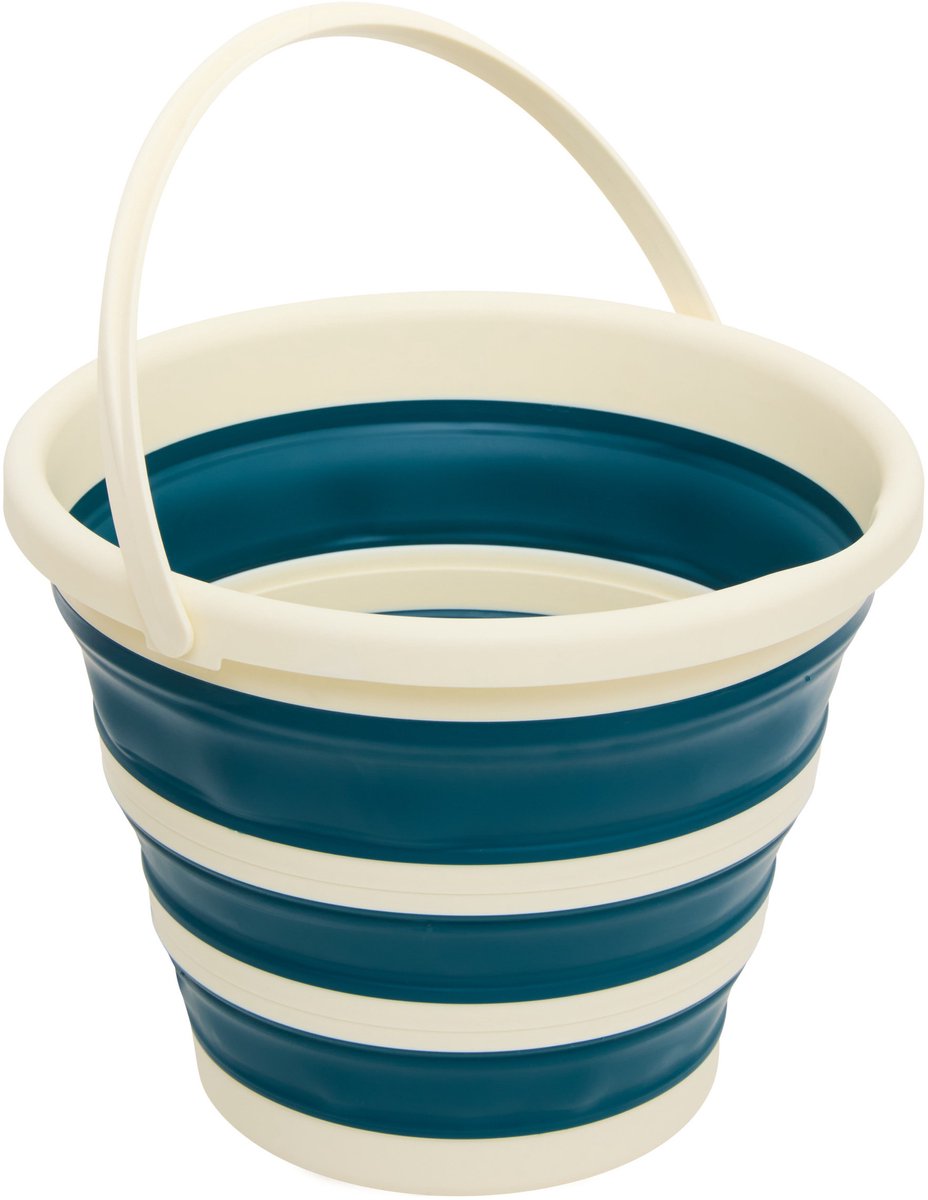 5Five Emmer - 10L - blauw - PP - opvouwbaar - 32 x 32 x 32 cm - flexibel - schoonmaken