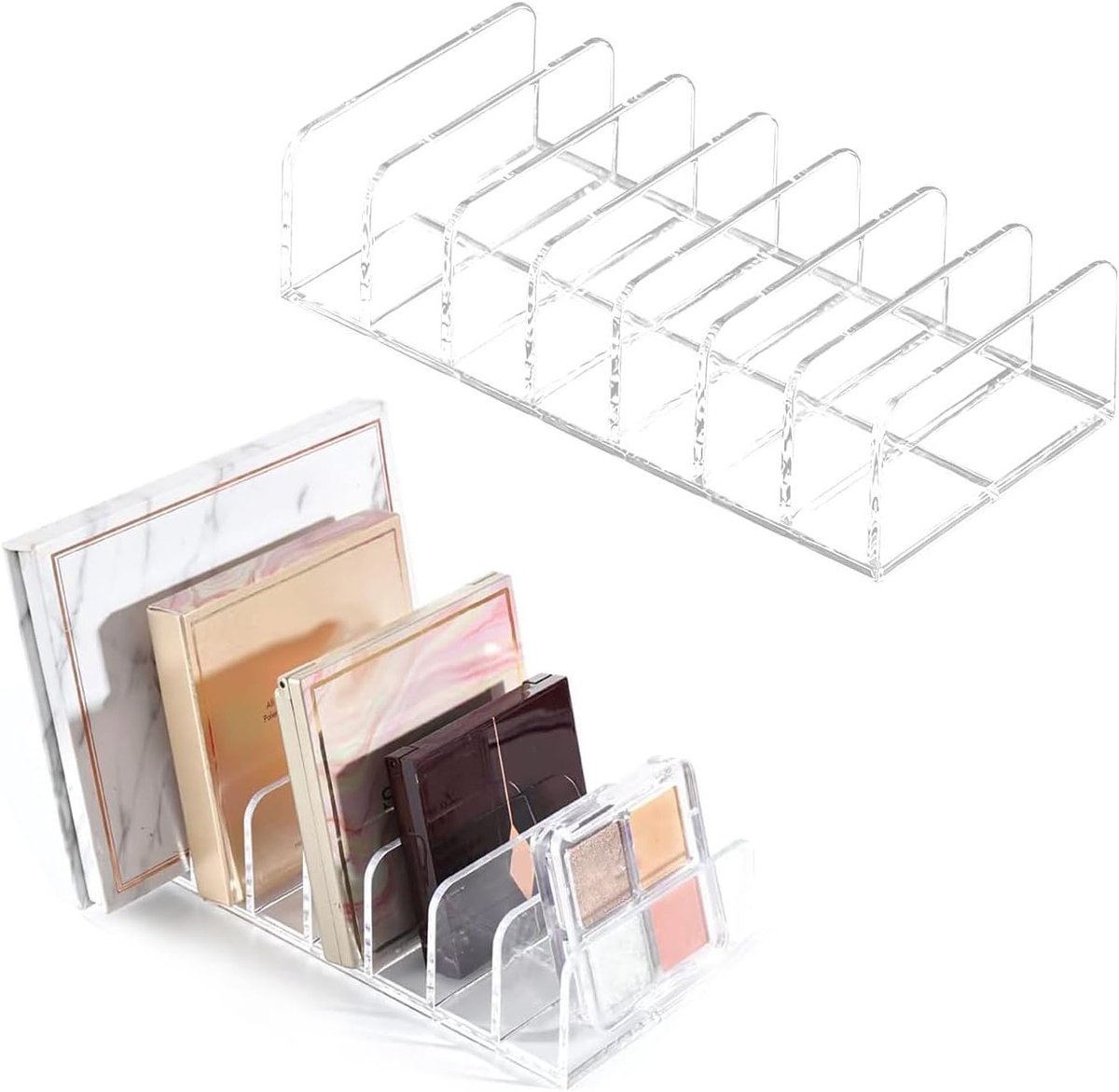 Oogschaduw Organizer voor Make-up Paletten – Opbergrek Tafel met 7 Vakken