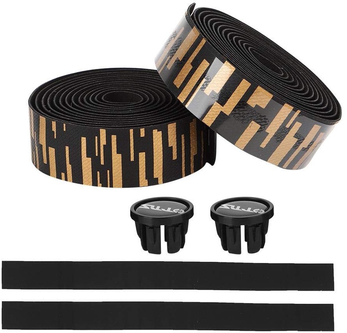 Comfortabele Kurken Fietsstuur Tape voor Demping, Zweetabsorptie en Ademend Fietshandvat (Goud Zwart) - Ideaal voor Fietsaccessoires en Verbeterde Grip