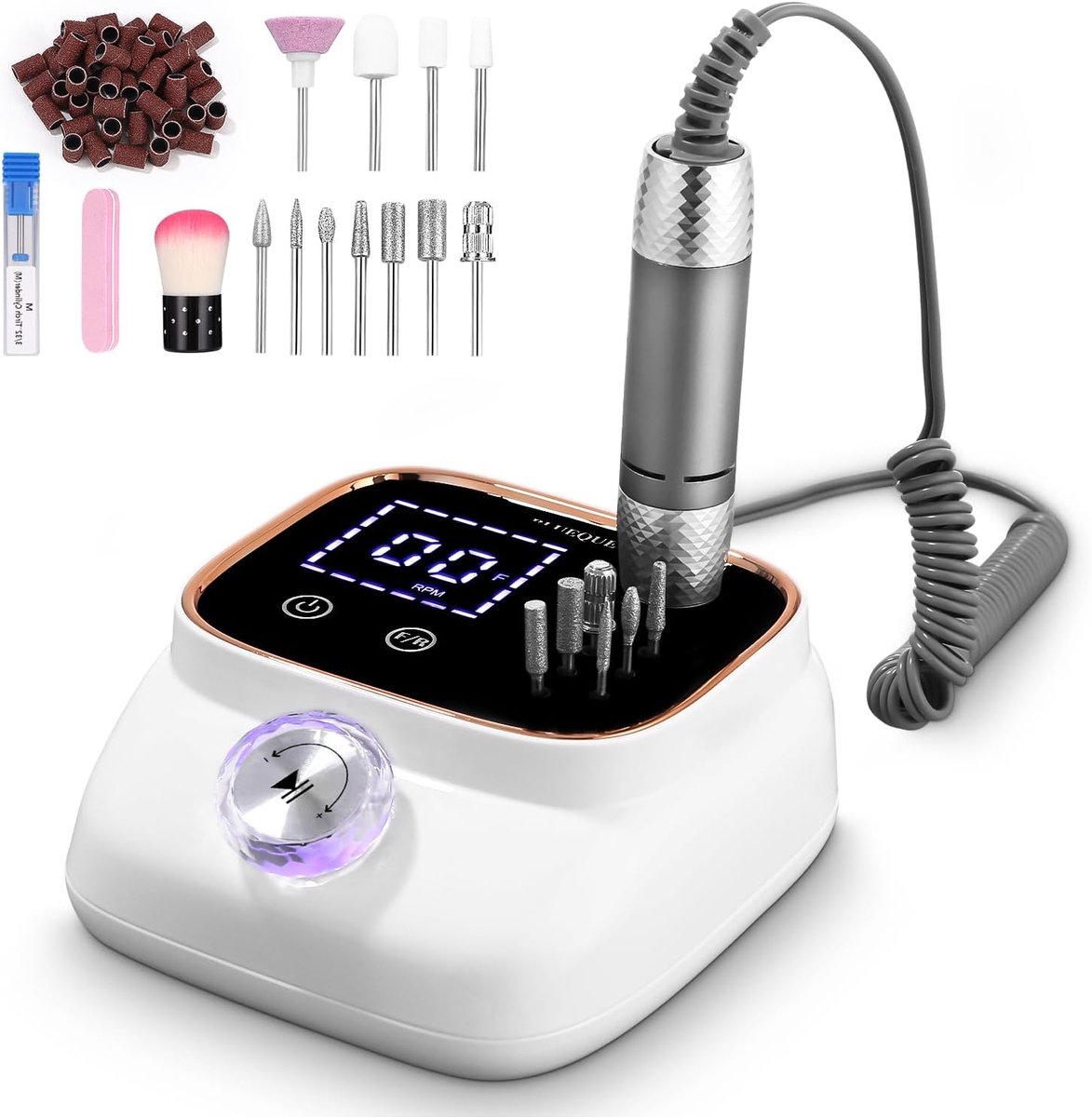 Professionele Nagelfrees 45000 RPM Elektrisch Met LCD Display Manicure Pedicure Set Nagelvijl
