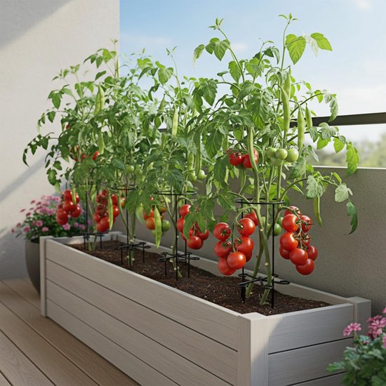 Stevige Plantsteunen voor Bloemen en Groenten - 12 Stuks, 4 Maten, Ideaal voor Rozen, Hortensia's en Tomaten — afbeelding 4