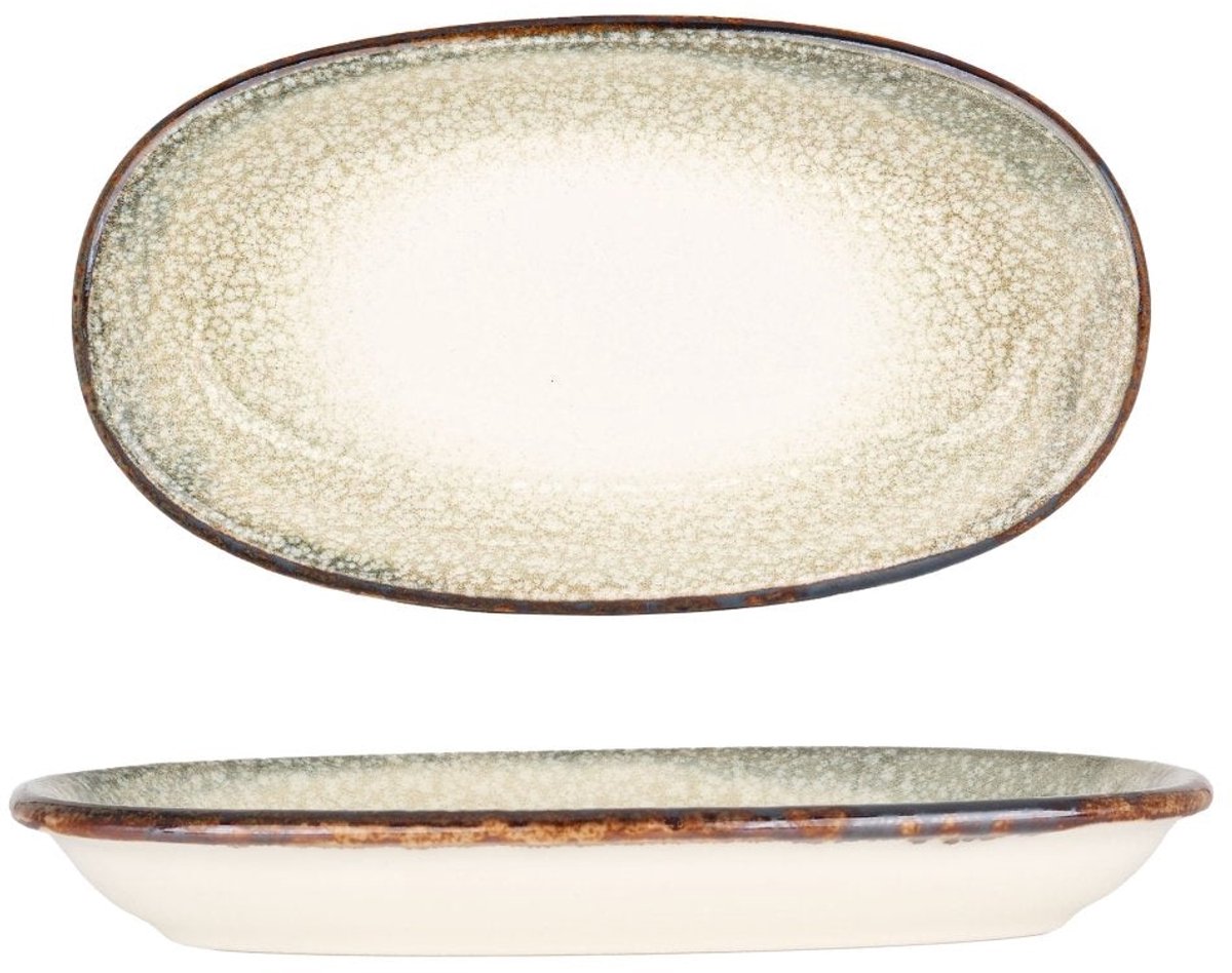 By Bone Serveerschaal - Spazio - Porselein - 15x8.5 cm - set van 2