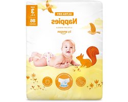 Baby Luiers - Wegwerpluiers Pampers - Droog en Comfortabel - Tot 12 Uur Bescherming - 86 Stuks - Wit