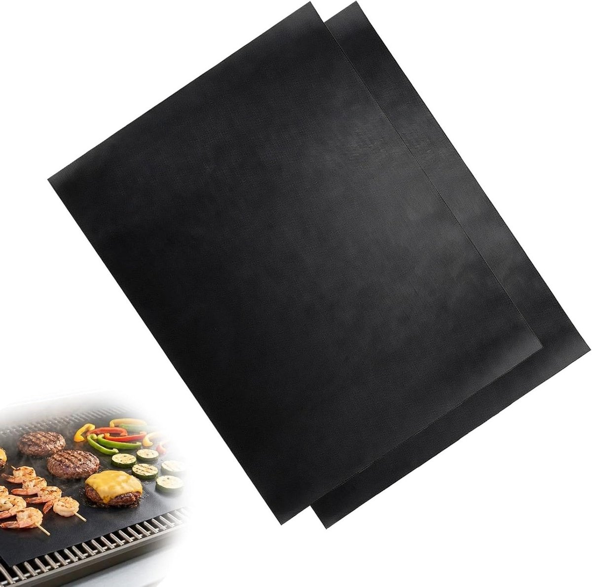 BBQ Grillmat - Bakplaat Mat - Barbecueën Zonder Aanbakken - Hittebestendig Teflon - 50 x 40 cm - Zwart