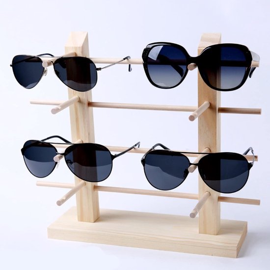 Houten zonnebrilrek voor 8 paar brillen - Organizer en displaystandaard van Houten — afbeelding 5