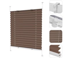 Geplisseerde Jaloezieën - Plissé Raamgordijn - Bescherming tegen inkijk - Montage zonder boren - 30 x 160 cm - Taupe