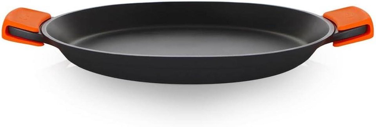 Paellapan Aluminium - Koekenpan Braadpan - Paella Maken - Niet Vervormbaar Gegoten Aluminium - 43 Liter - Zwart