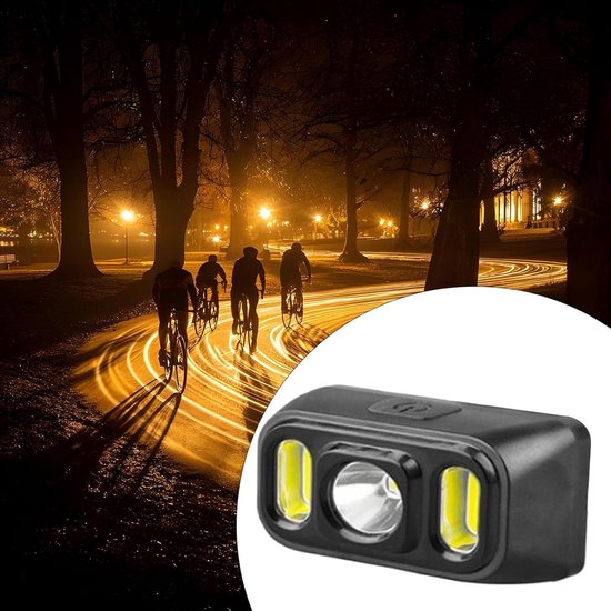 VHV - Fietsverlichting set - voorlamp en achterlicht voor fiets - USB-C oplaadbaar - voor nachtritten, outdoor ritten, stadsfiets en mountainbike — afbeelding 2