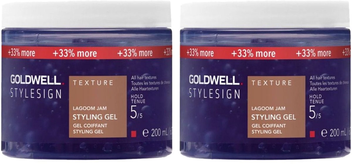 Goldwell StyleSign Lagoom Jam XL Styling Gel - voordeelverpakking - 2 x 200ml