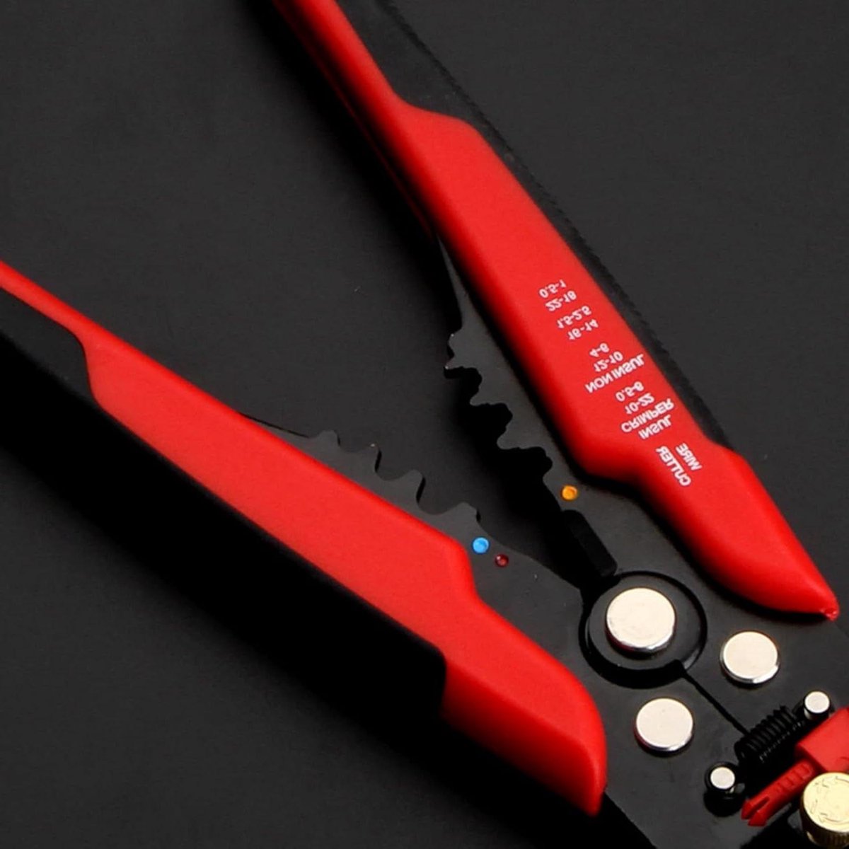 Automatische Draadstripper - Multifunctioneel Gereedschap - Kabel Bewerking - Automatische Krimpfunctie - 4 mm Basisplaatdikte - Rood