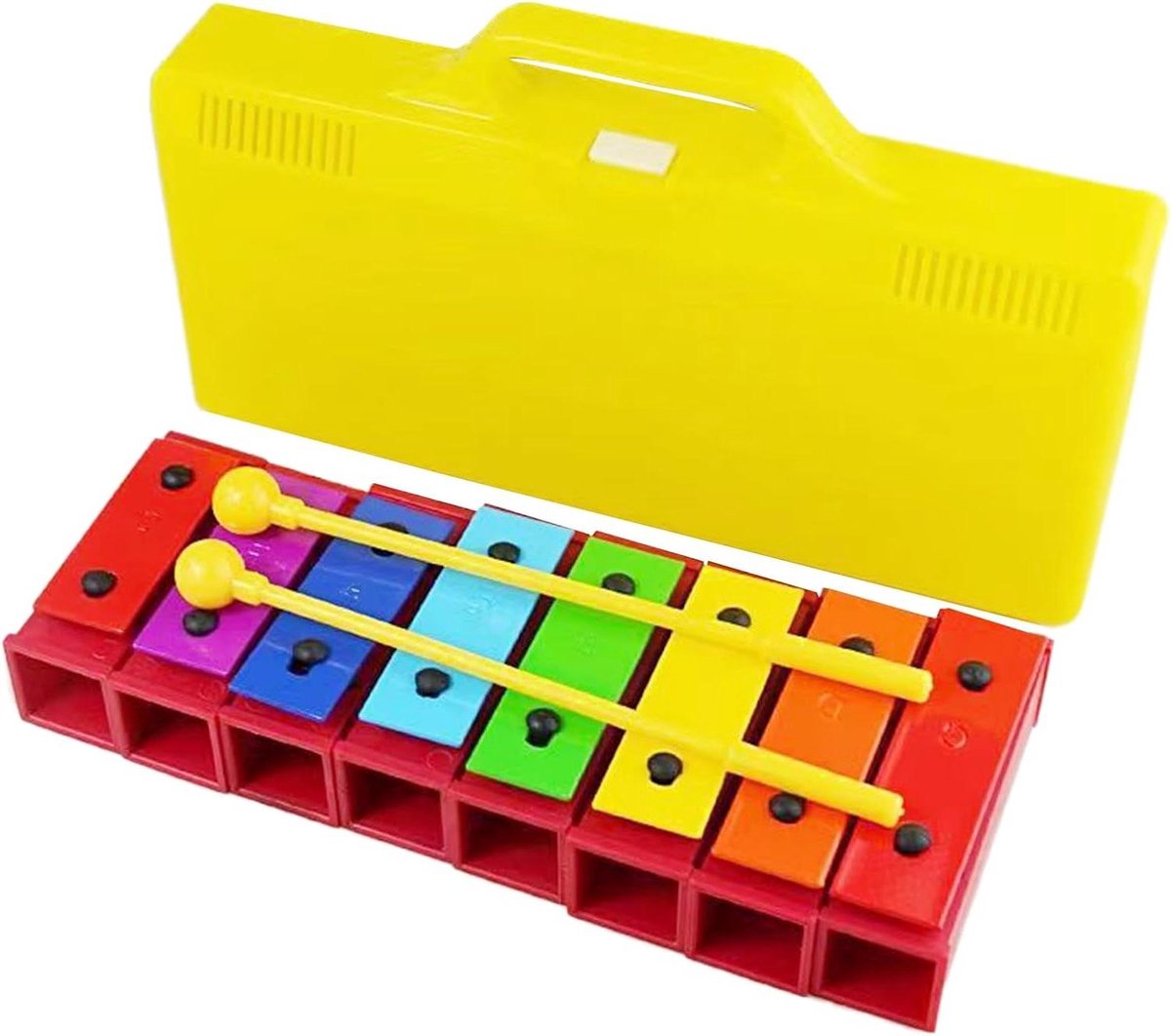 Klokkenspel instrument - diatonische xylofoons, met metalen sleutels, slagspeelgoed voor jongeren en peuters, muzikale leerhulp voor kleuterschool, klaslokaal, thuis, speelkamer