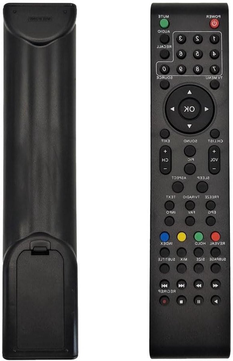 Afstandsbediening - Universele afstandsbediening - Televisie bedienen - Geen programmering nodig - 214 cm lang - Zwart