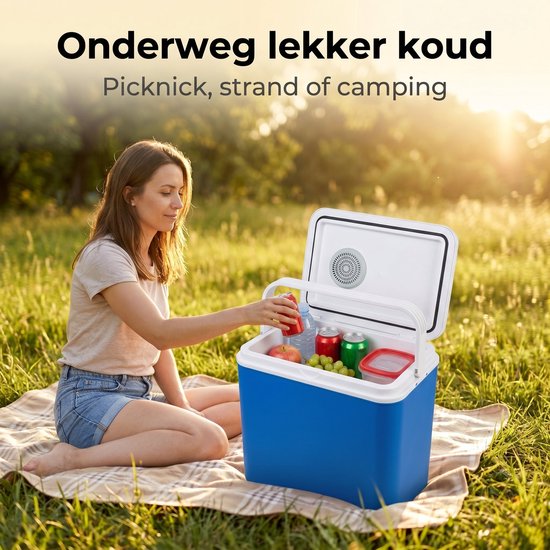 Lomera Elektrische Koelbox - Auto Koelbox - Draagbare Koelbox - Thermo-elektrische Koelbox - Auto Koelkast - Camping Koelbox - Koelbox Elektrisch - Coolbox voor Reizen en Kamperen - Koelen en Warmhouden - Autokoelbox - Frigobox van Lomera — afbeelding 4