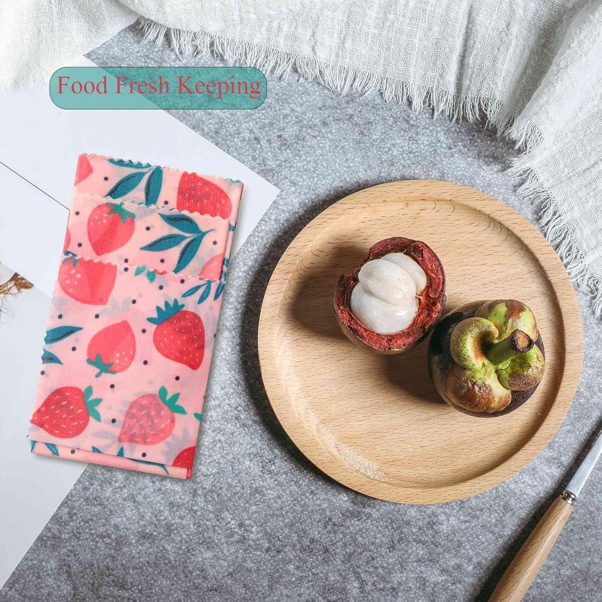 Herbruikbare Bijenwas Doeken - Voedsel Wraps - Voedsel Vers Houden - Milieuvriendelijk Alternatief - 3 Maten Set - Jungle Print — cadeau in Cadeau-ideeën - foto 4