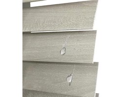 Houten jaloezieën - Raambekleding - Privacy creëren - PVC met houtnerf effect - 100 x 260 cm - Houtkleur