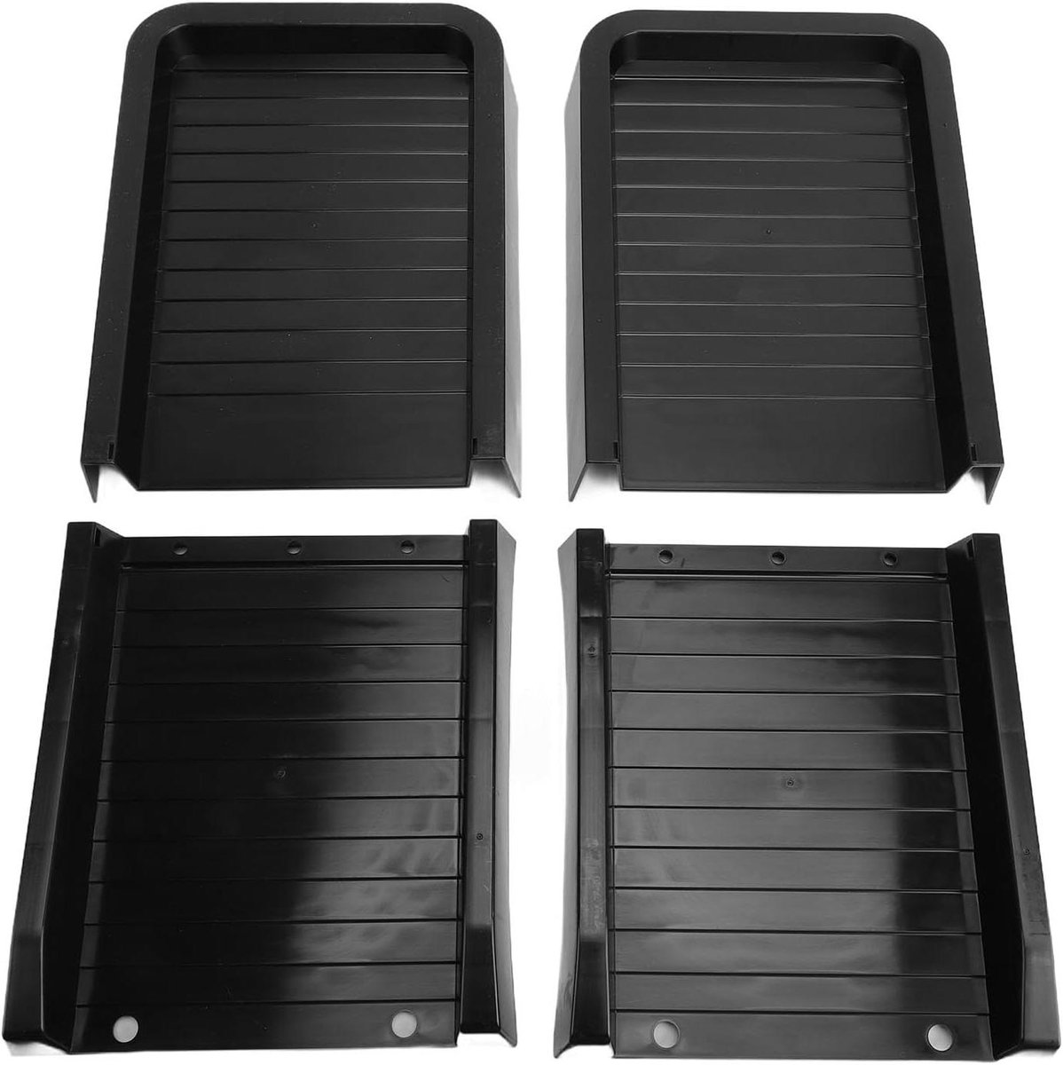 Regenpijp Spatblokken - Waterafvoer Verlenger - Huis Beschermen - Geribbeld Ontwerp - 2-pack - Zwart
