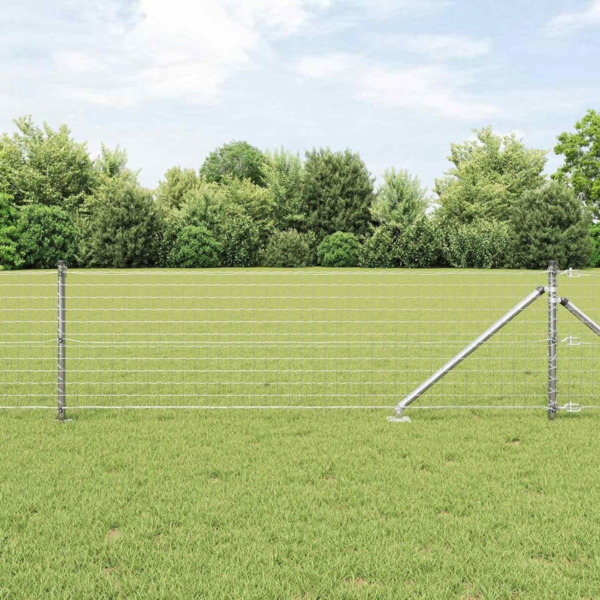 Hekpalen - Tuinpalen Omheining - Tuin Afzetten - Weerbestendig Staal - 26 Stuks 125cm - Grijs