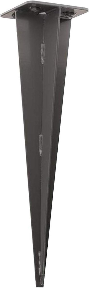 Luifelaccessoires Bodemhuls - Grondpen Tuinspies - Zijluifel Bevestigen - Stevige Grondgrip - 10 x 250 x 500 mm - Zwart