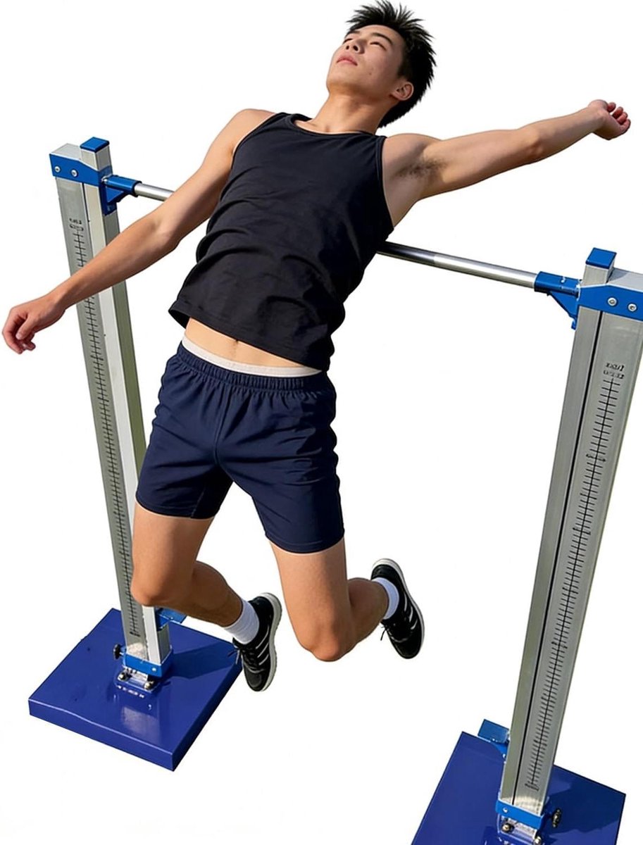 Draagbare Competitie Spoor en Gebied Hoge Sprong Normen Verstelbare Atletiek Evenementen Training Platform met Wielen