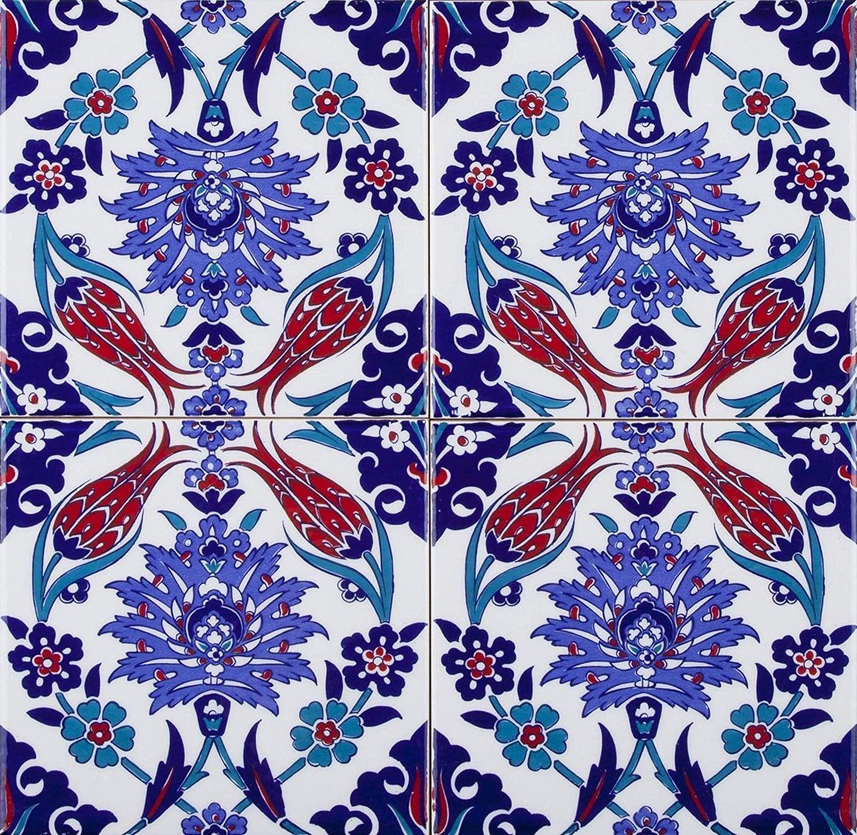 Keramische Wandtegels - Decoratieve Tegels - Keuken Wanddecoratie - Traditioneel Patroon - 12 Stuks 0.48m² - Multicolor