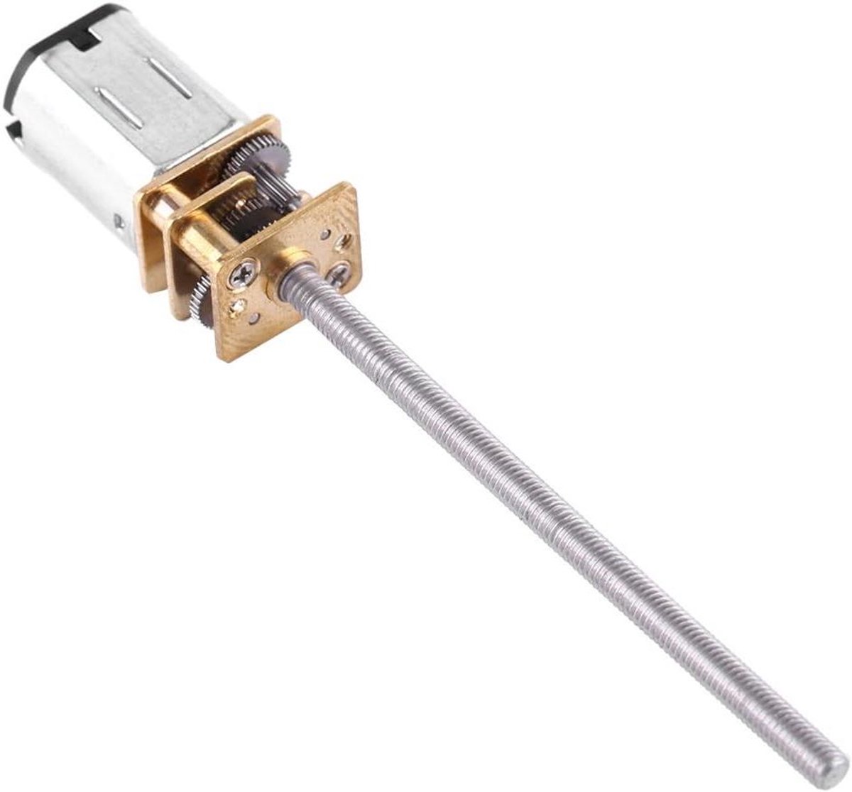 Reductiemotor Metaal - Tandwielmotor DC - Projecten Hobby - Hoog Koppel - 55mm Aslengte - Zilver