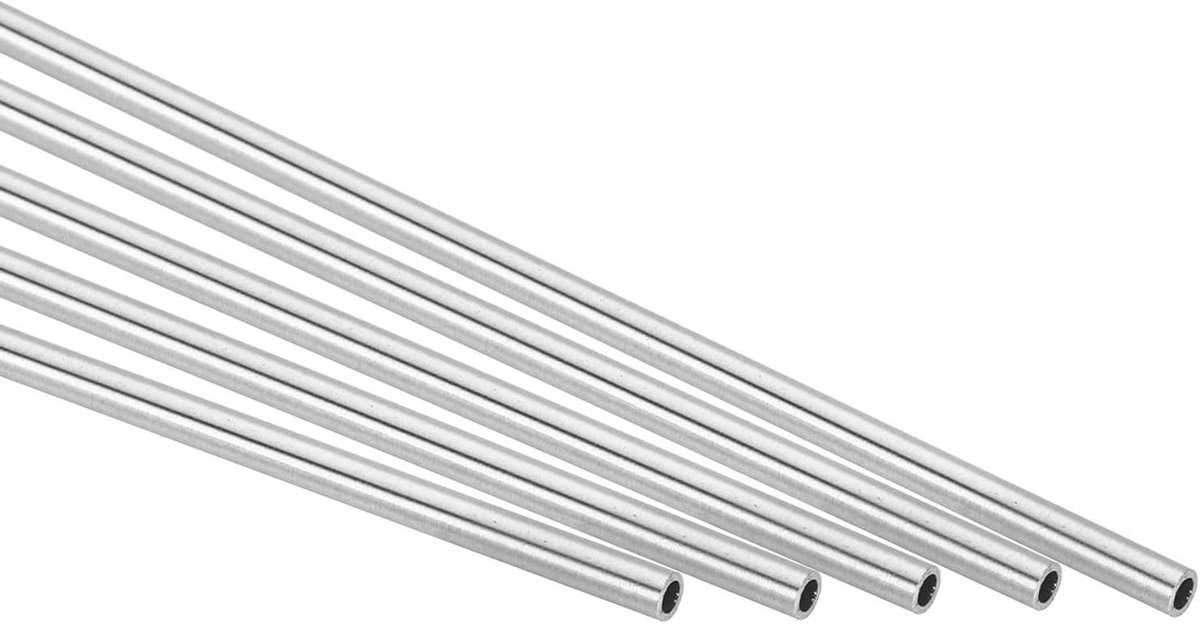 Roestvrijstalen buis - Metalen pijp - Onderdelen maken - Naadloze constructie - 5 stuks 250mm - Zilverkleurig
