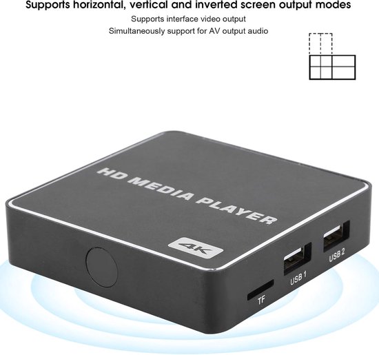 Mini Mediaspeler - Videospeler Box - Films Kijken - Ultra HD 4K HDR - 100-240V - Zwart — afbeelding 4