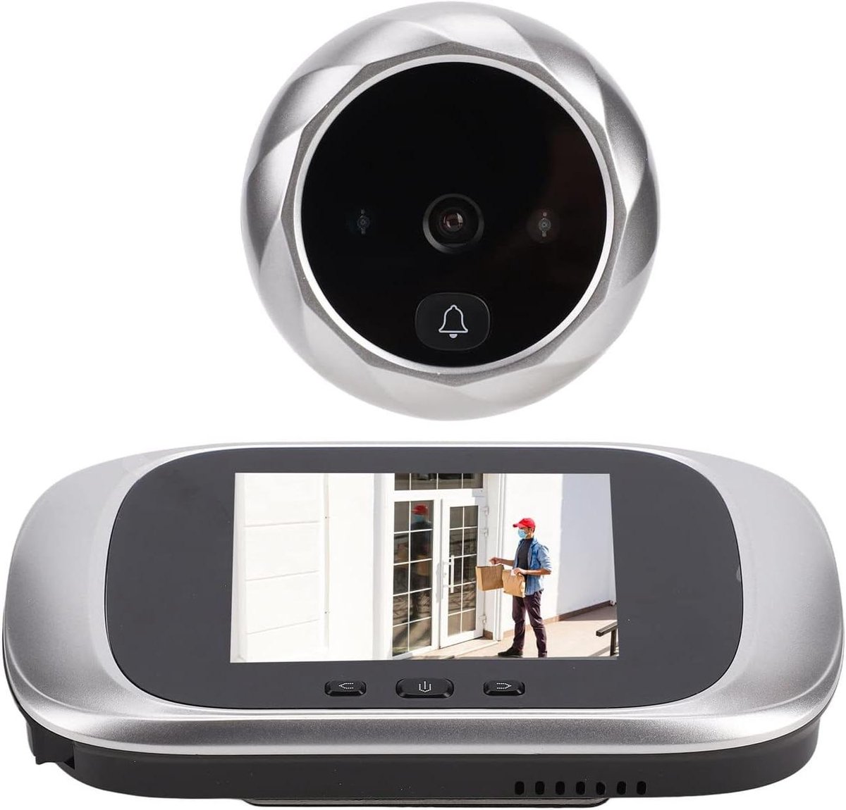 Digitaal Kijkgaatje - Deurspion HD - Veilig Thuis - Nachtzicht Functie - 2.8 Inch Scherm - Zilver