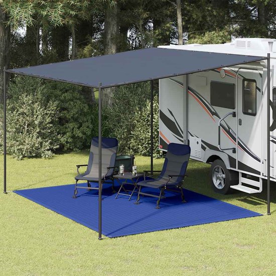 vidaXL - Tenttapijt - 300x400 - cm - HDPE - blauw van Merkloos — afbeelding 3