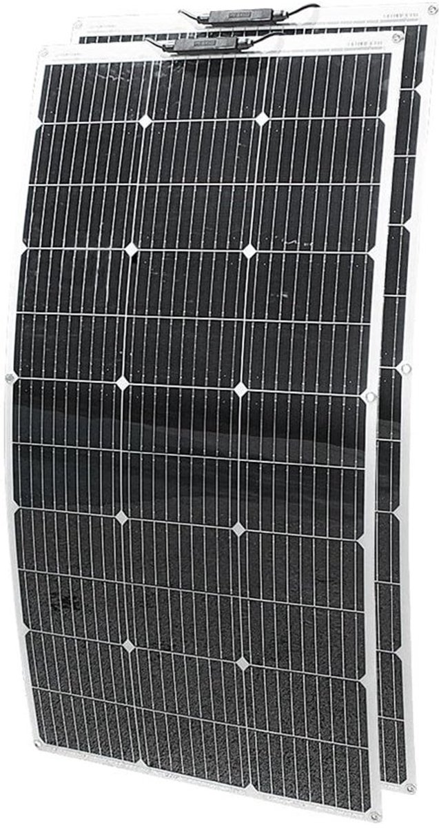Zonnepanelen - Zonnepaneel - Monokristallijne - Voor Camping - Huis - Auto - 200W - Flexibele - Waterdichte - Off-Grid 12V Systeem - 2 Stuks
