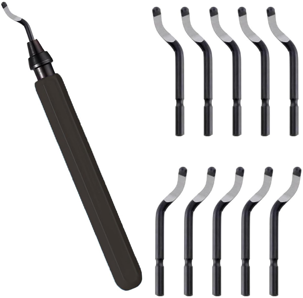 Handmatige Ontbraamtool met 10 Vervangbladen voor DIY, Modelbouw, 3D Printen en Kunstprojecten