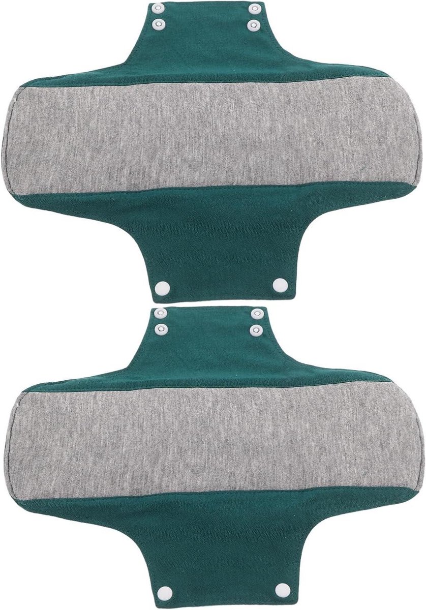 Herbruikbare Inlegkruisjes - Maandverband Postpartum - Hygiënisch Beschermen - Ultradun Comfort - 28 cm - Groen