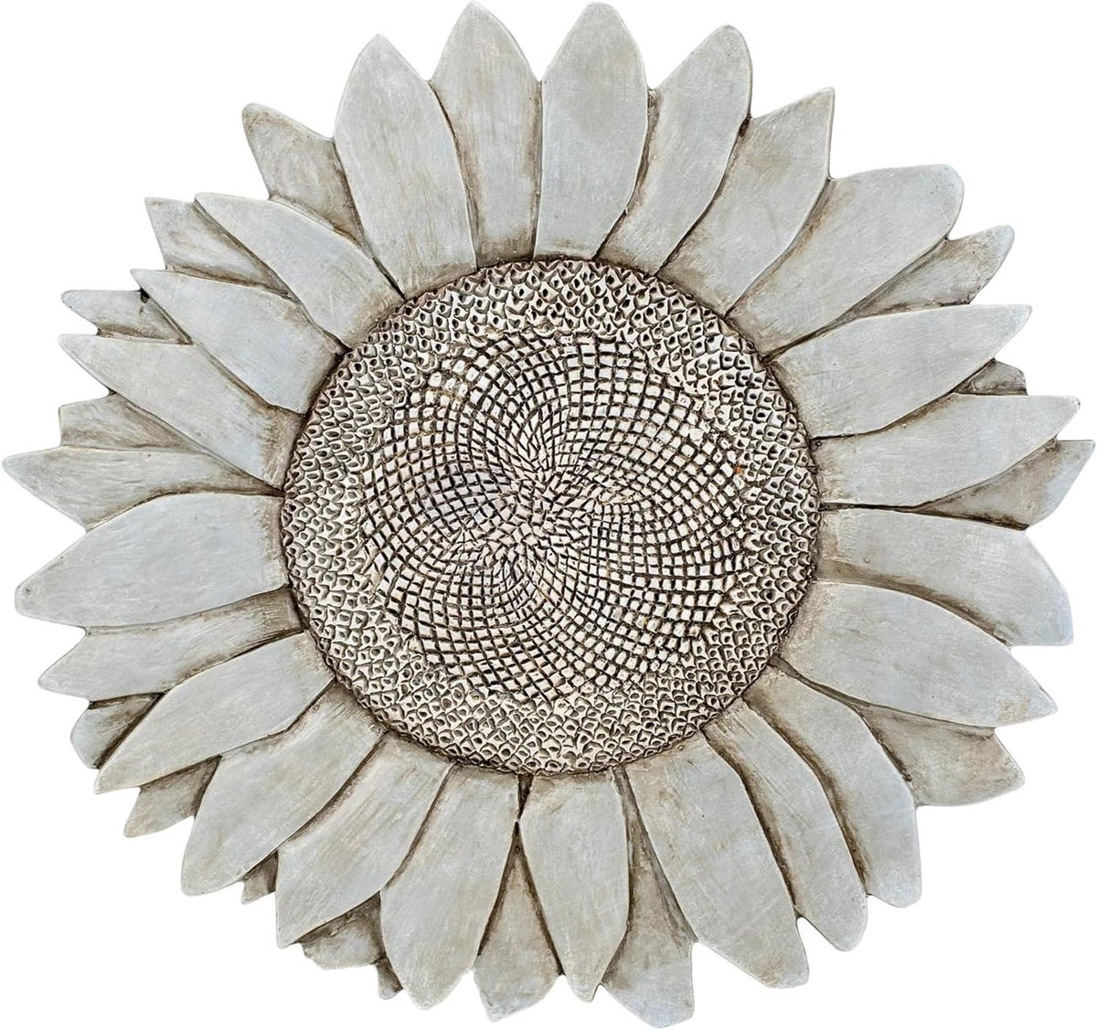 Decoratieve Stapsteen - Tuinsteen Bloem - Tuin Decoratie - Zonnebloem Ontwerp - 30 cm Diameter - Steengrijs